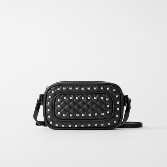 Zara Bags Nwt Zara Quilted Studded Crossbody Bag Poshmark